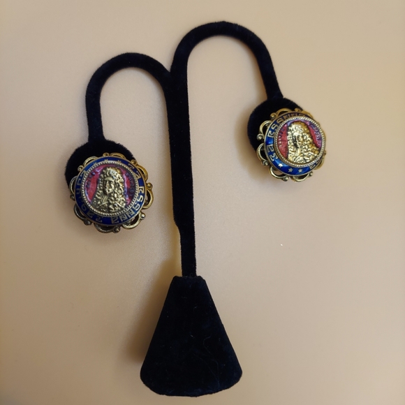 Vintage Leopold Kaiser (emperor of the Holy Roman Empire)Clip On Earrings. - Picture 10 of 12